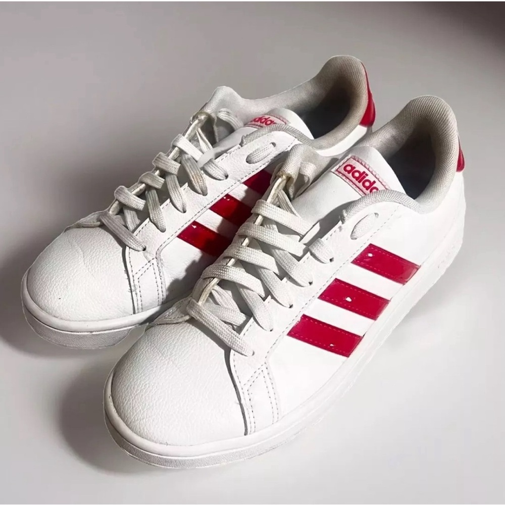 Size 8.5 - Women’s Adidas Grand Court Base White Vapour Pink